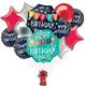 Premium A Reason to Celebrate Birthday Foil Balloon Bouquet with Balloon Weight, 13pc